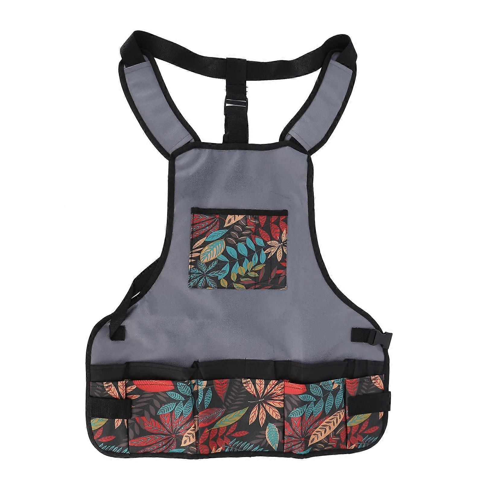 Gardening Tool Apron Waterproof 600D Oxford Cloth Heavy Duty MultiPocket Adjustable Straps