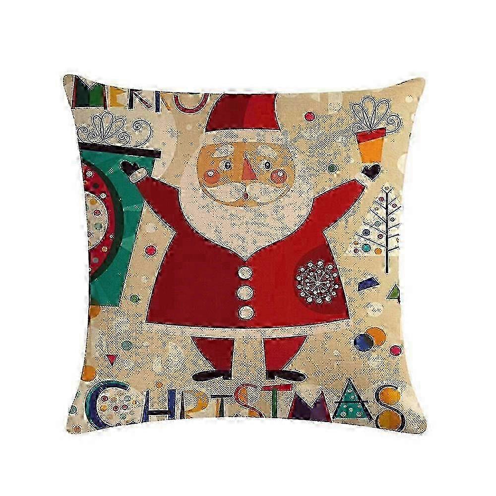 1pc Merry Christmas Pattern Pillowcase 2025