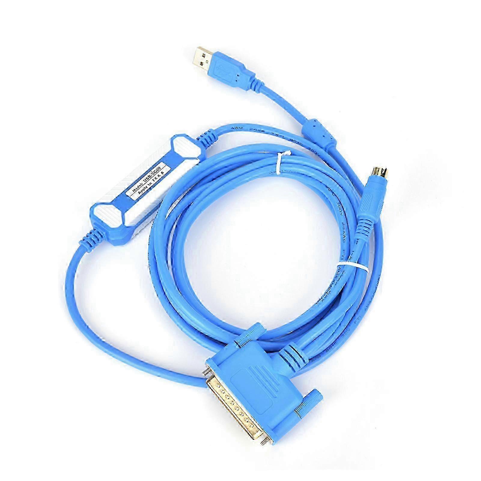 3-meter Mitsubishi PLC Programming and Data Cable with USB-SC09 Connector 2025