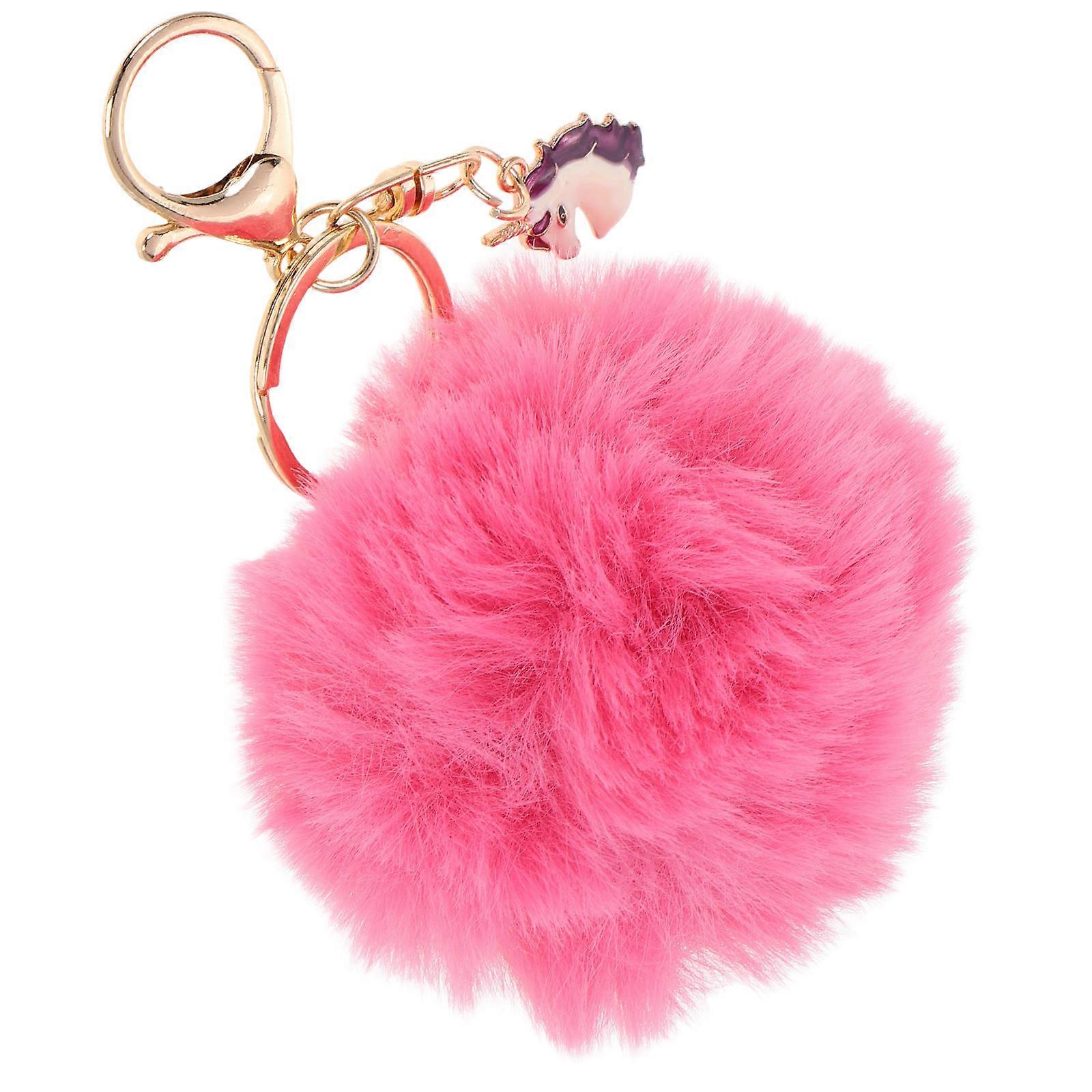 Unicorn Key Ring Plush Hanging Keychain for Decoration Pink