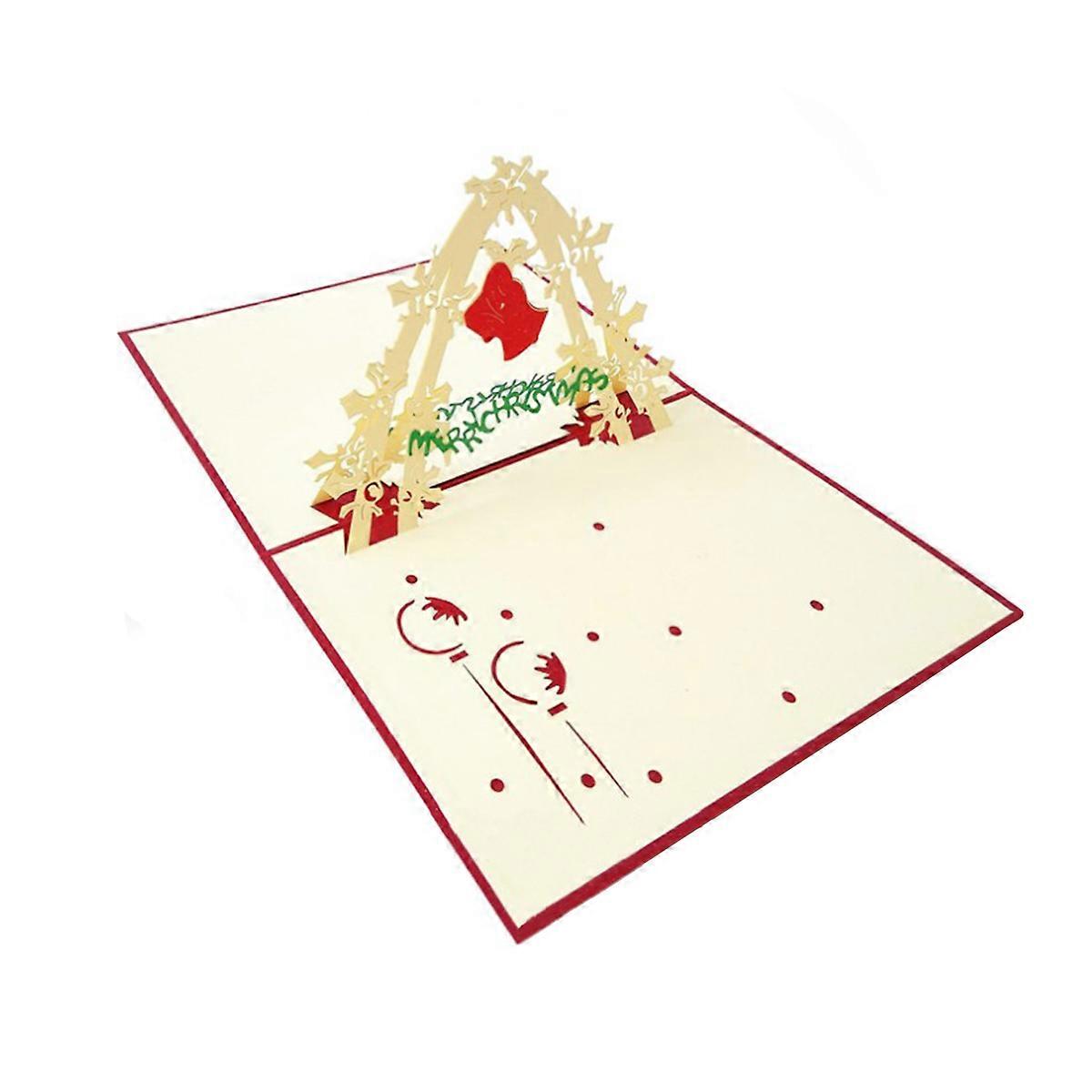 3D-Weihnachtskarten, handgefertigt, 5er-Set
