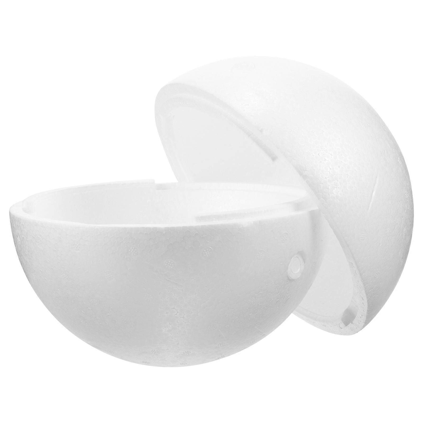DIY White Foam Ball Crafts Smooth Round Shaped Hollow Foam Balls for Making 1 Set