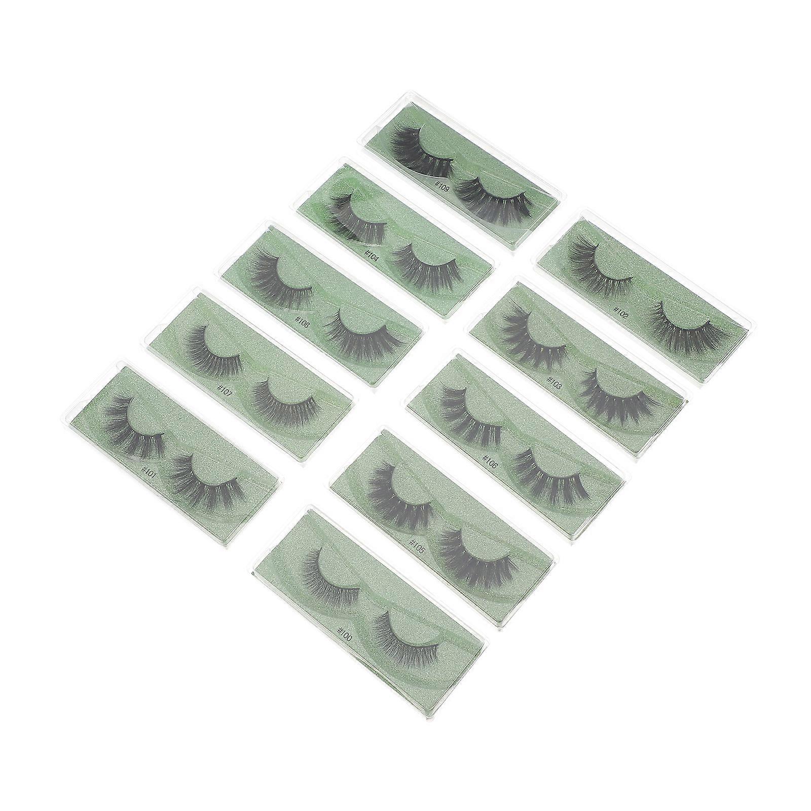 Natural Lashes Mixed Eyelashes for Makeup 10Pairs False Lashes