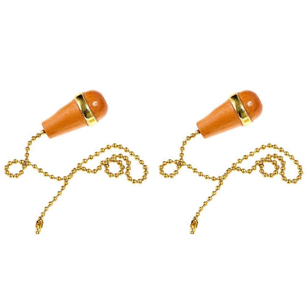 Durable Household Pull Chains for Ceiling Fans 2Pcs Assorted Color Wood