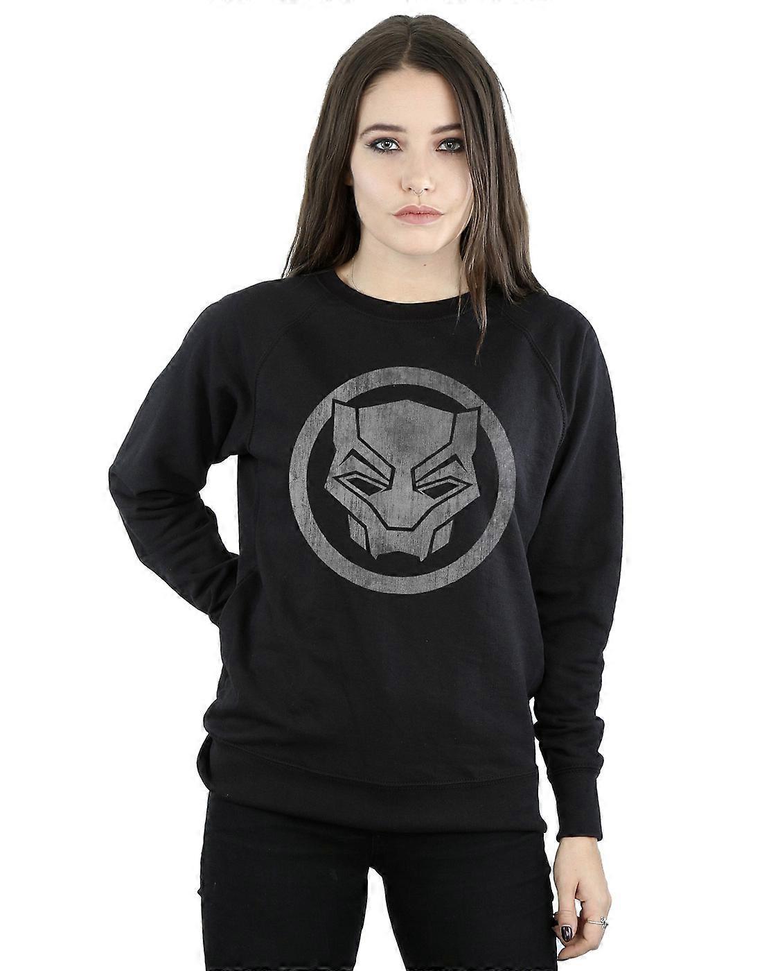 Marvel Women's Black Panther Distressed Icon Sweatshirt
