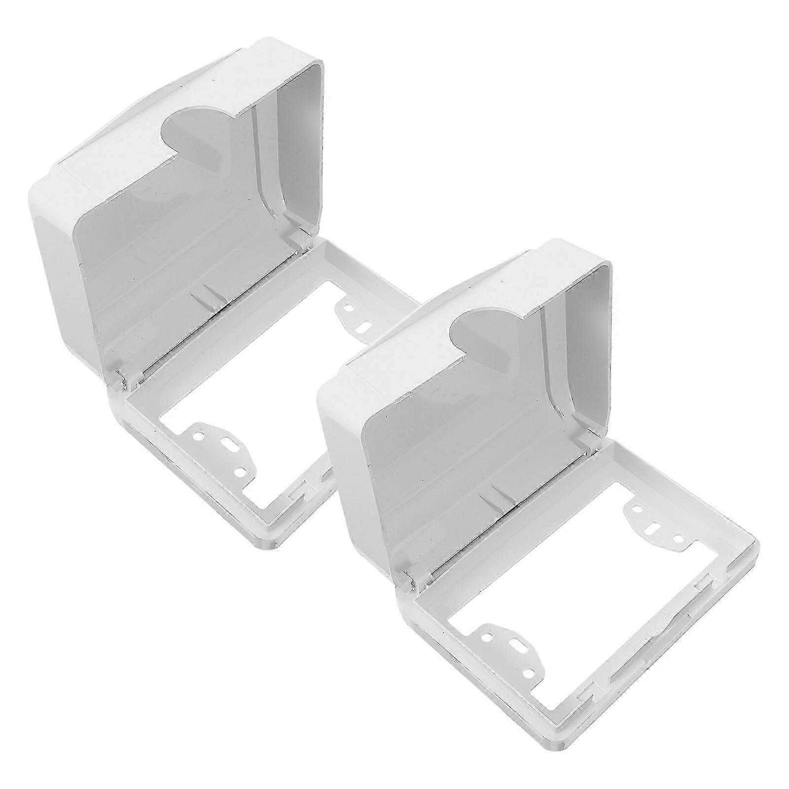Wall Plug Socket Cover 2Set White Waterproof Solution For Parents Bathroom And Kitchen Childproofing
