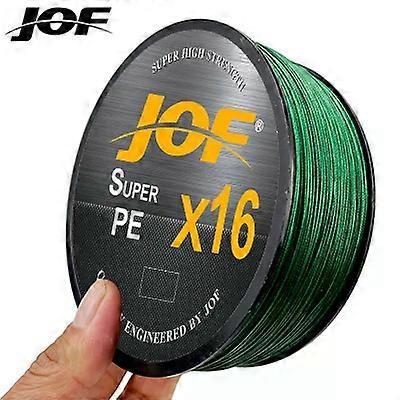 Ligne de pêche tressée JOF X16 500/300 m, 16 brins, haute résistance, 25-161 lbs, âme creuse, multifilament, pour la pêche en mer (11,3-71 kg).