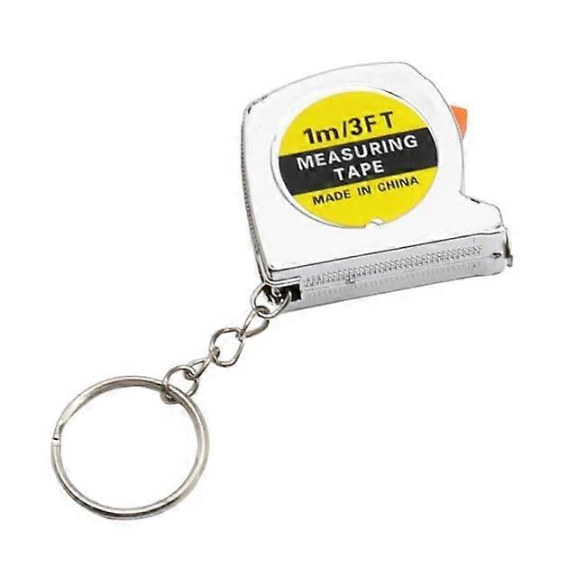 Keychain Tape Measure with Accurate DualSided Scale, Compact Pocket Size, EasyRead Markings, Silver