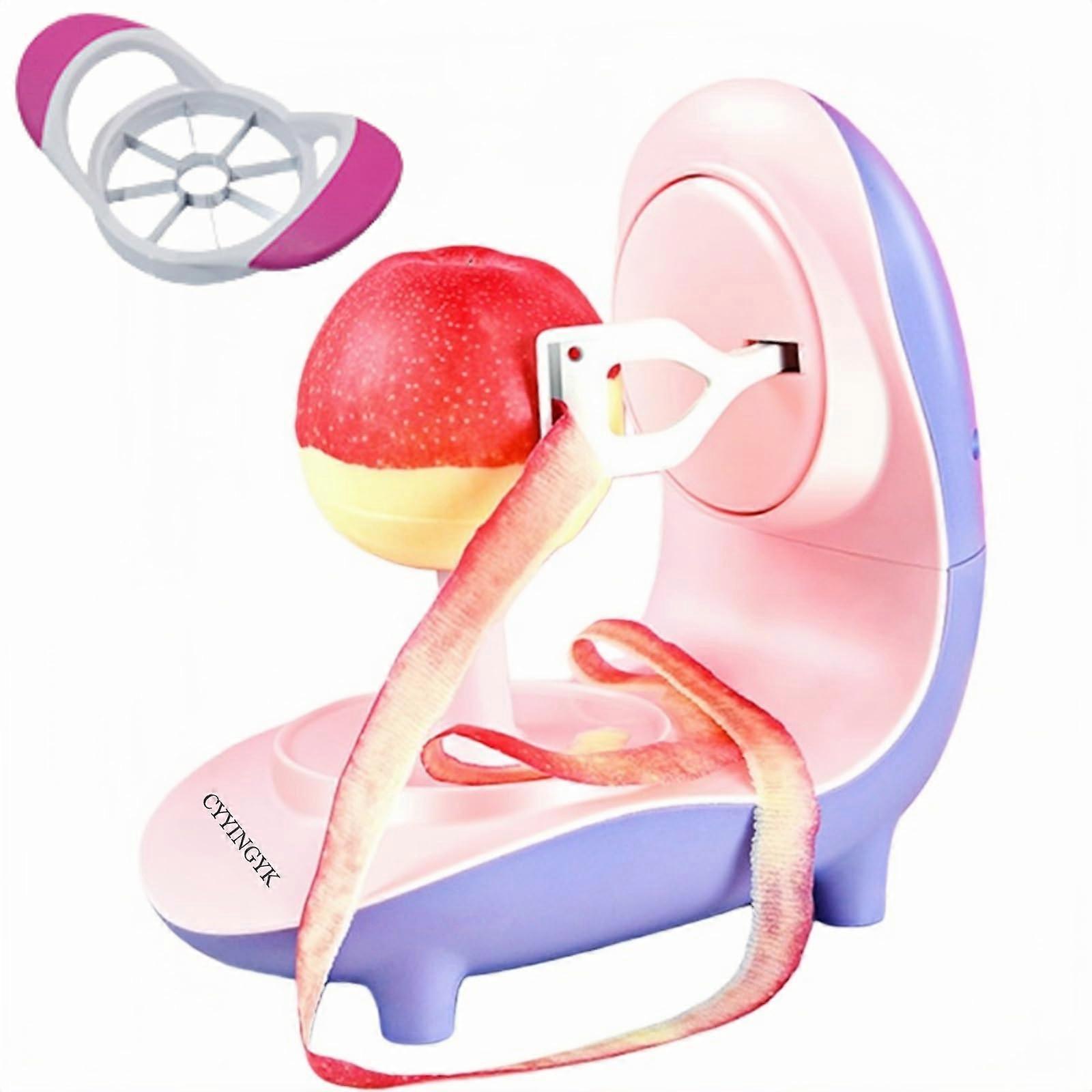 Electric Peeler with Slicer and Corer, OneButton Auto Peeling, Rechargeable for Home Kitchen