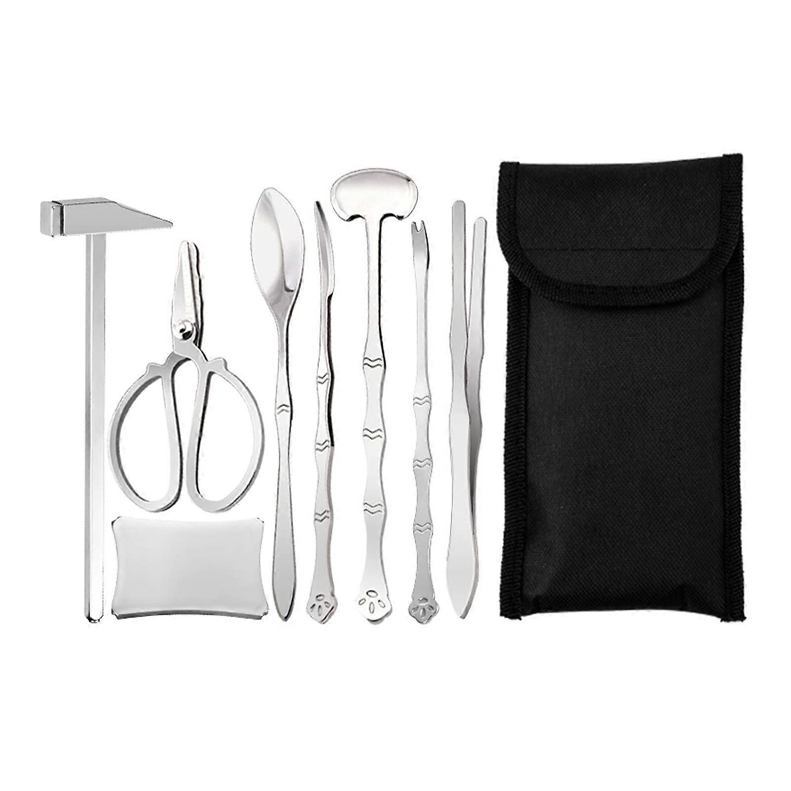 Seafood Tools Set with Lobster and Crab Crackers, Easy Shell Cracking 8Piece Kit with Bag