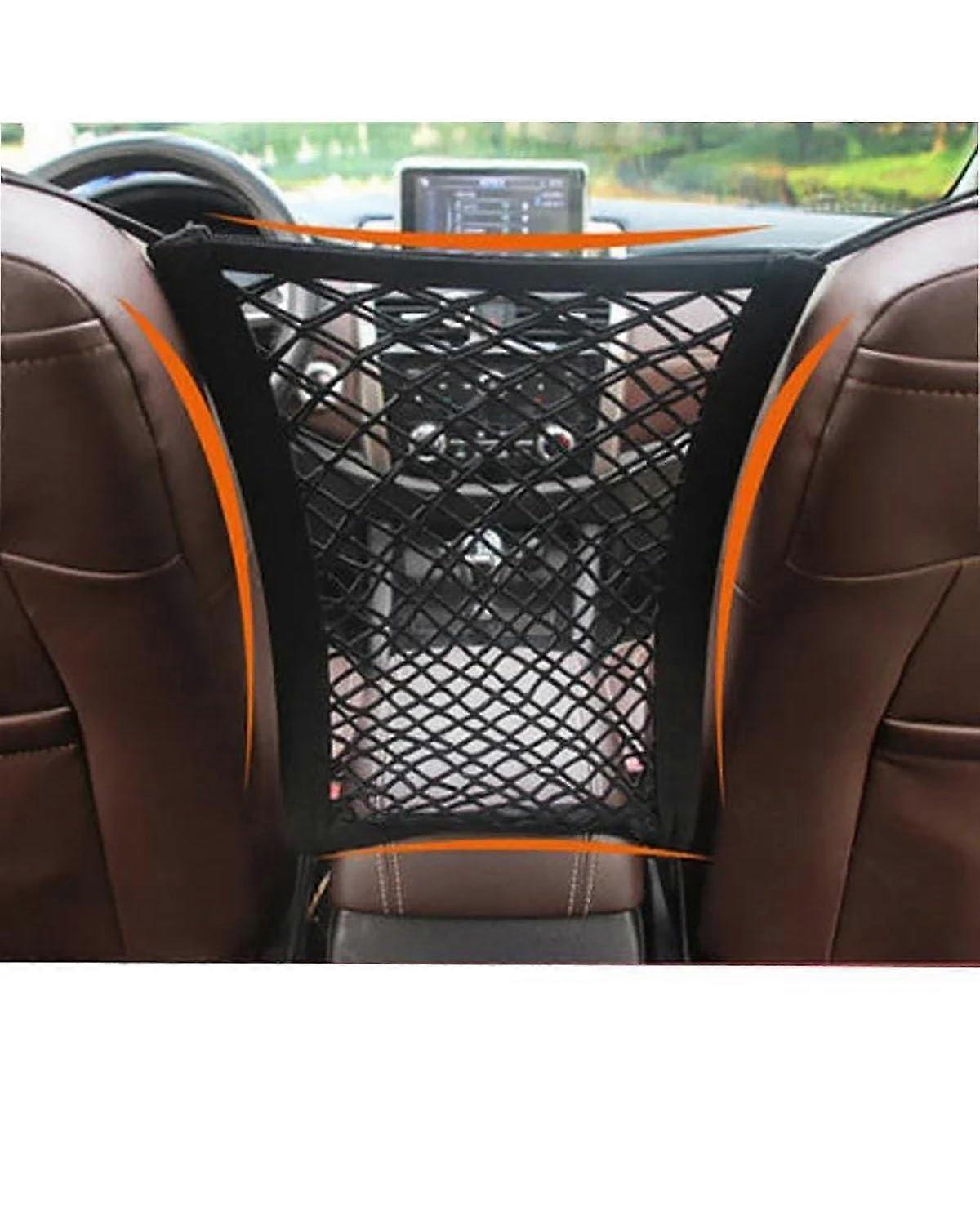Car Trunk Organizer with Durable Elastic Mesh Net, Back Seat SpaceSaving Storage Pocket