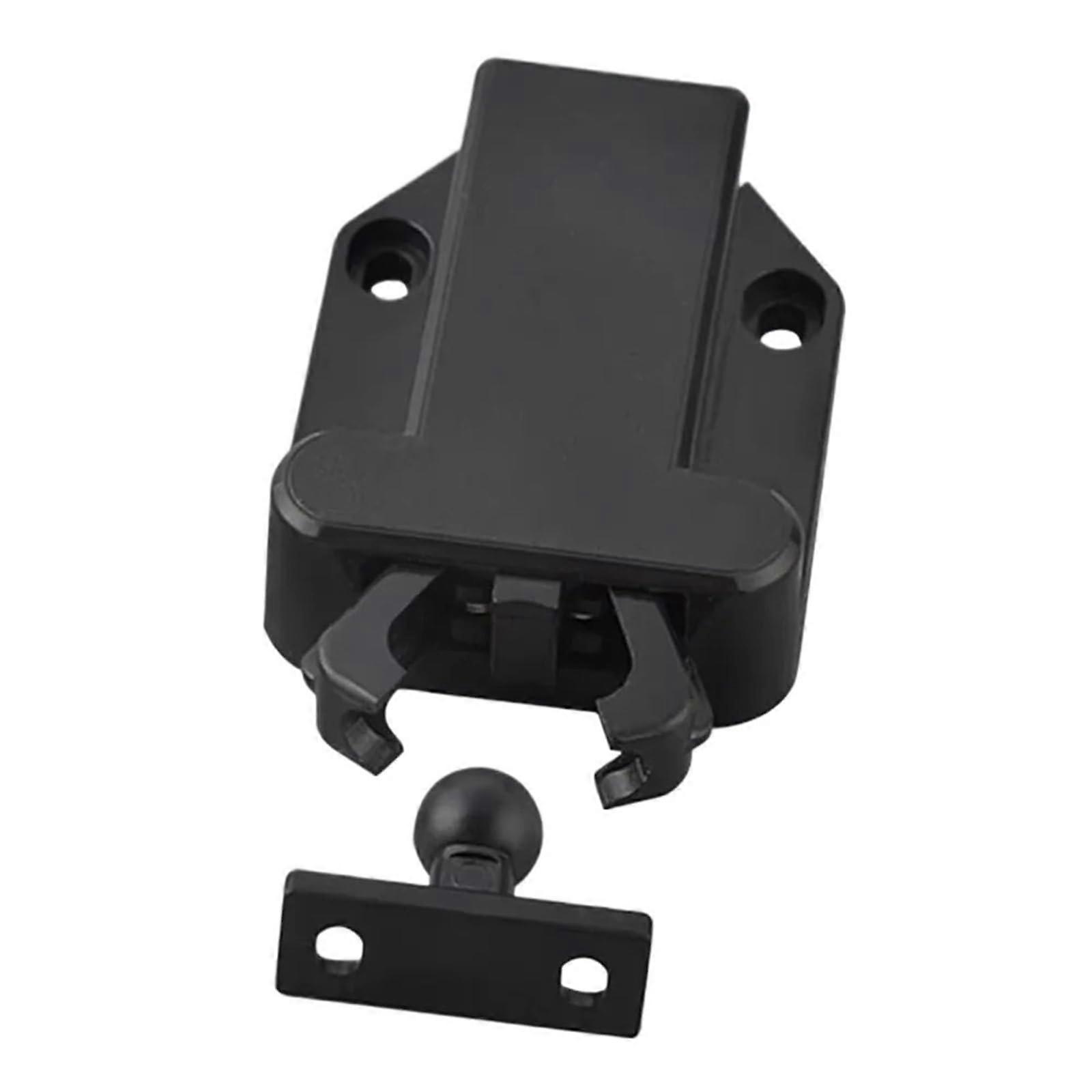 Magnetic Push Latch for Cabinets Black Handle Hidden Design Secure HeavyDuty Door Catch