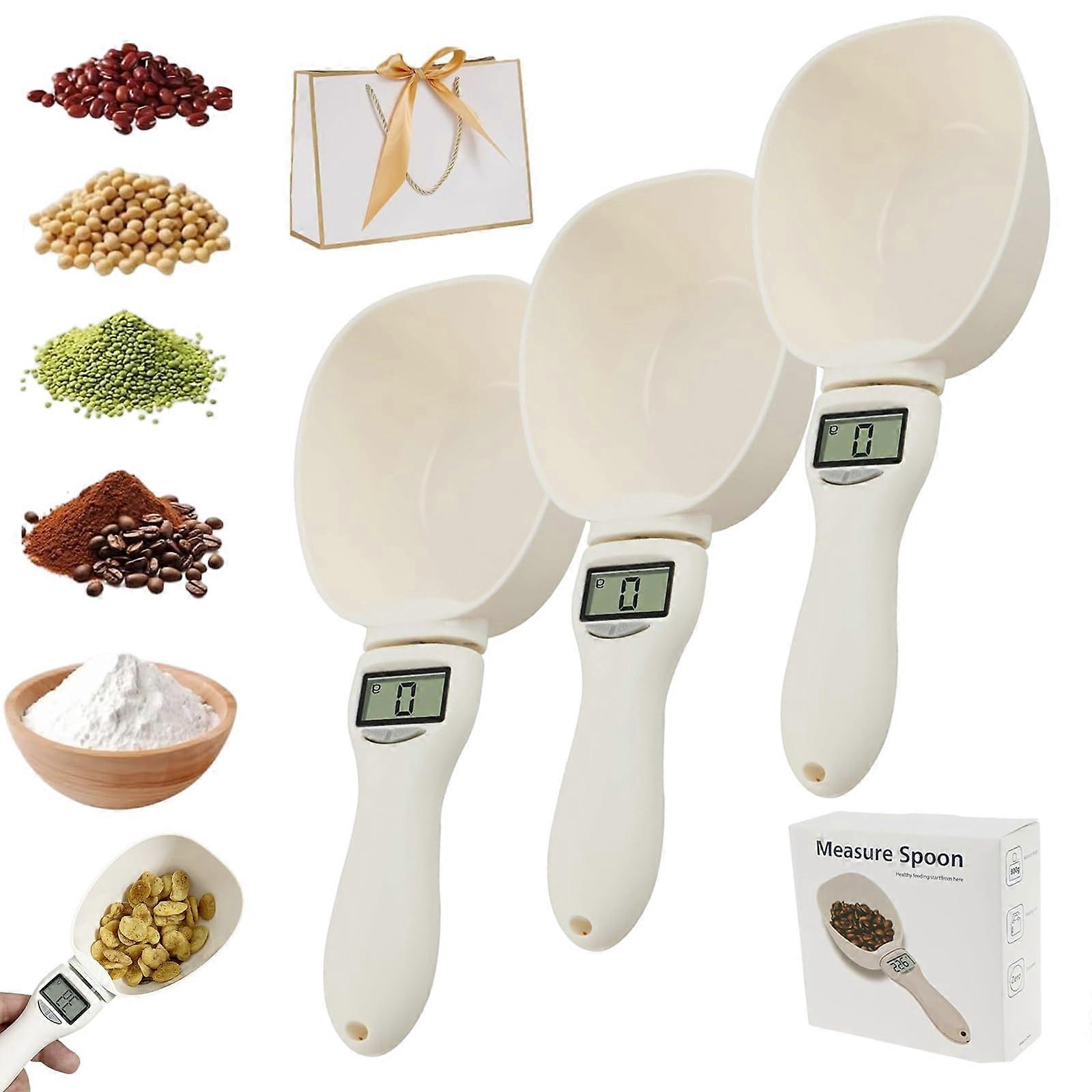 Digital Measuring Spoon with LCD Display,  Precision Sensors, Unit Conversion, 3pcs Set for Cooking and Baking