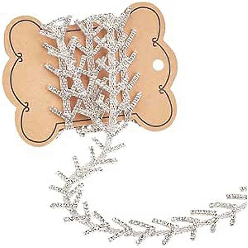 Silver Plated Brass Rhinestone Cup Chain Strass Chains Grade A 20mm 1yard