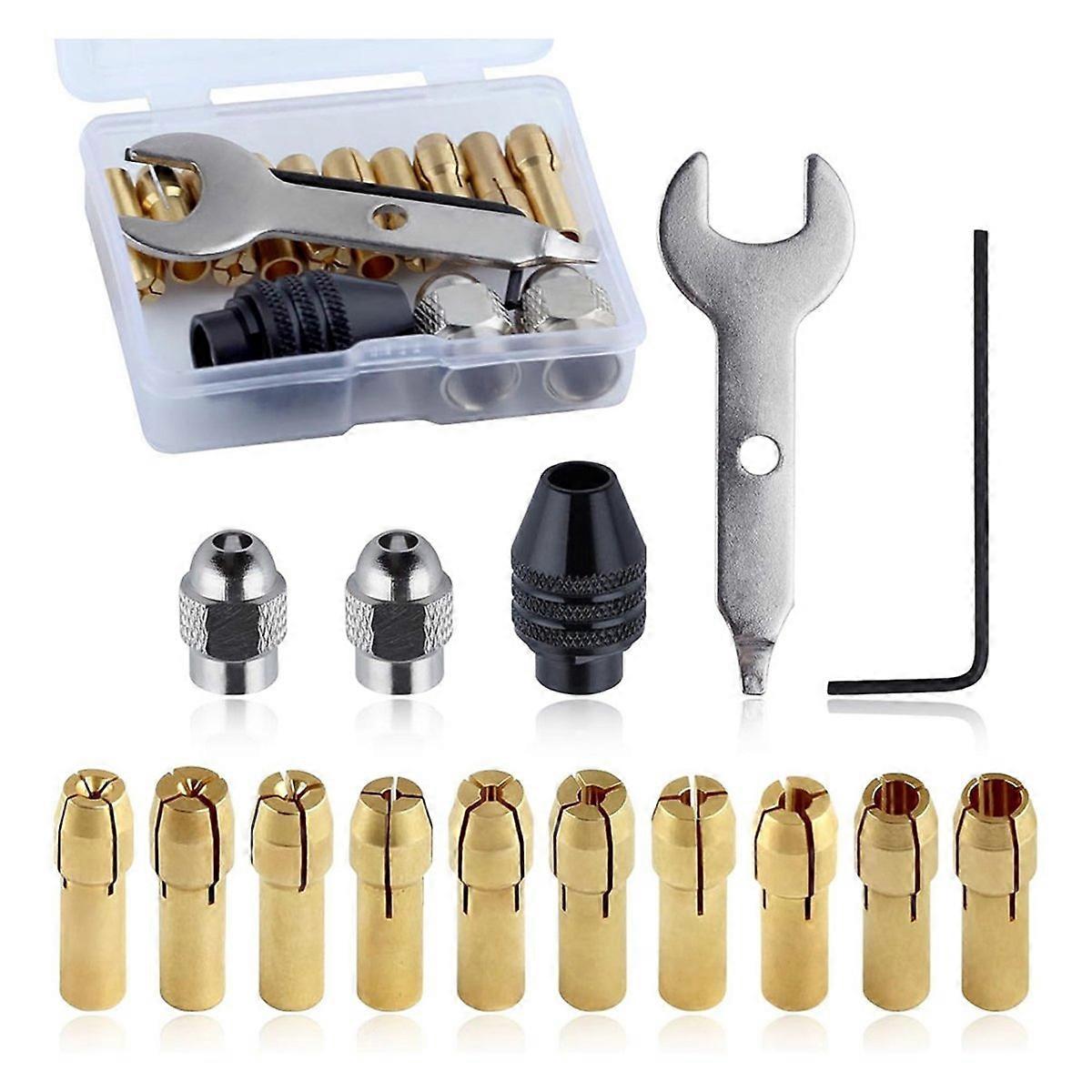 15PCS Drill Chuck Collet Collet Nuts Set Shank Replacement Tool