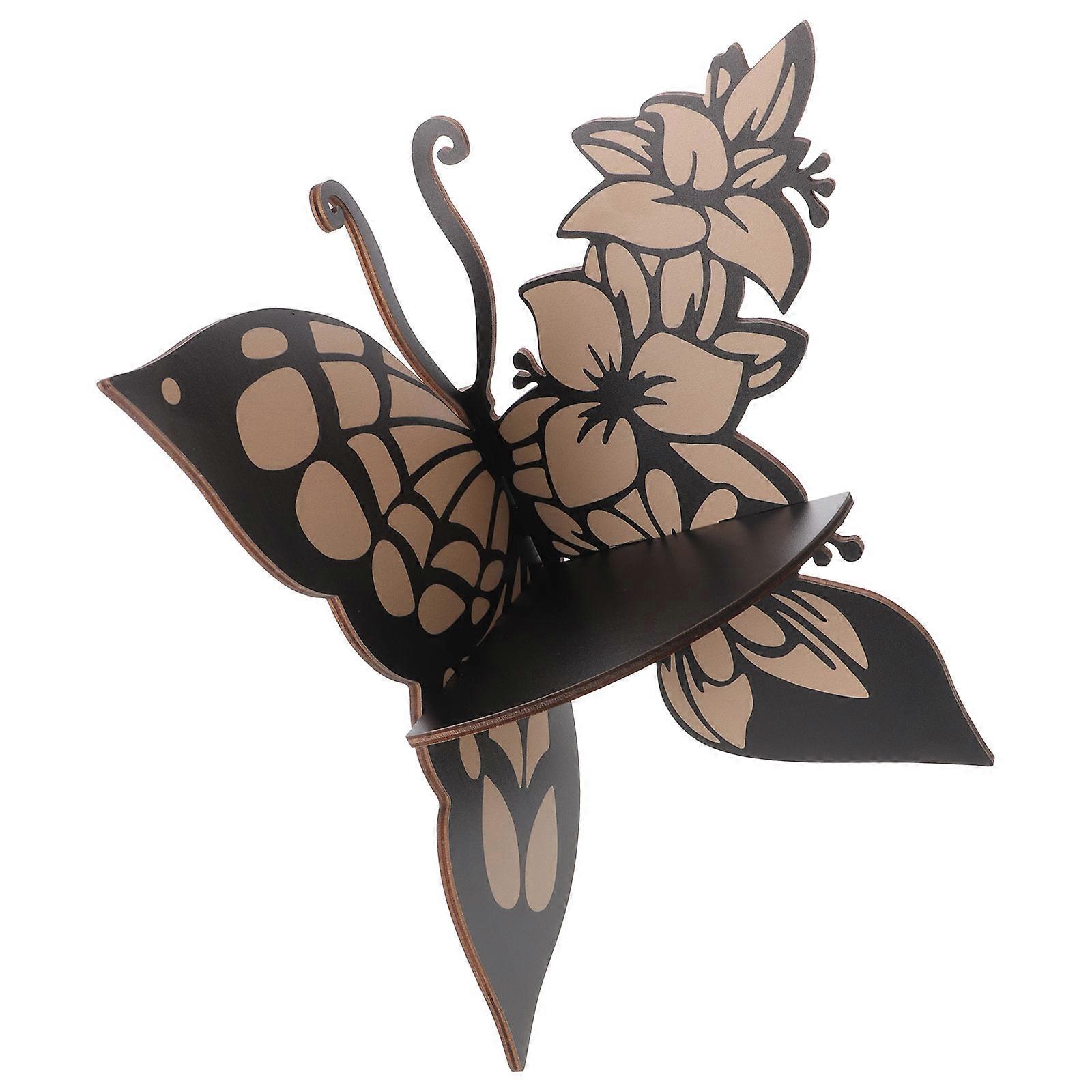 Versatile Wall-Mounted Corner Shelf With Unique Butterfly Shape For Home Use 3Pcs Storage