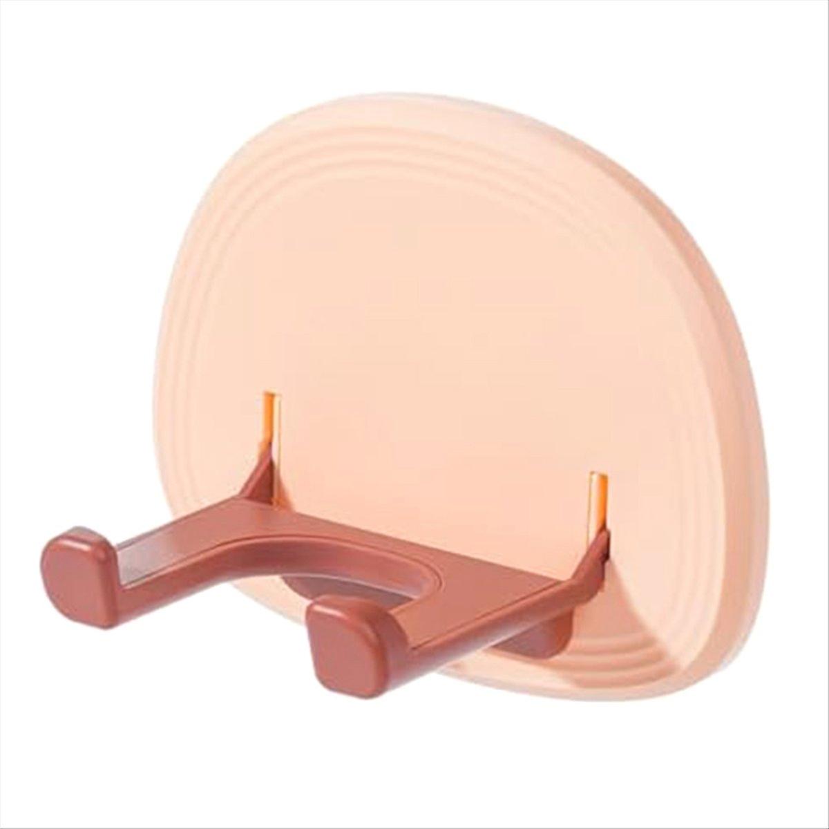 Veggmontert hårfønerholder, hårfønerstativ, rosa