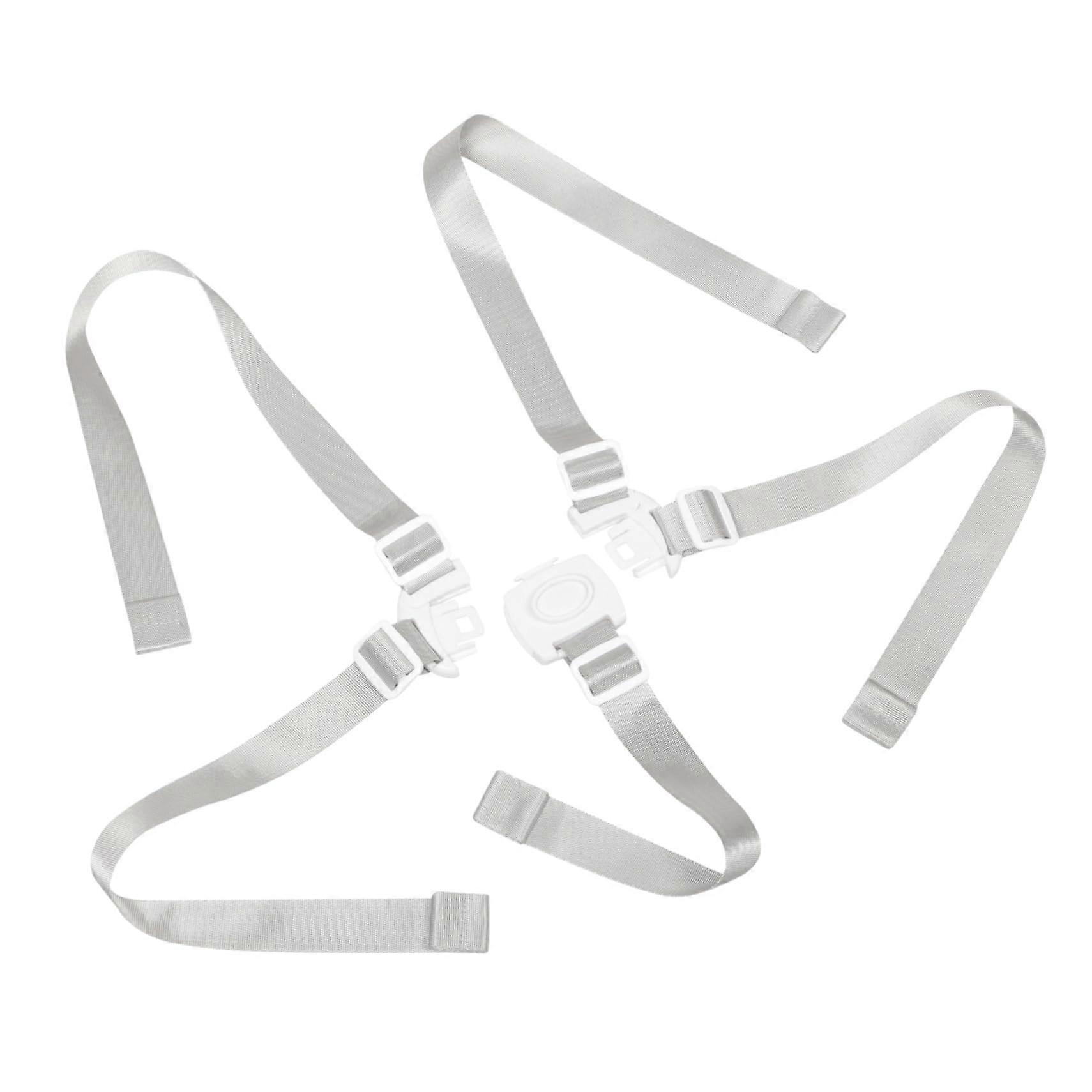 Baby  Chair Harness with 5Point Safety Strap, Adjustable White Replacement for Strollers