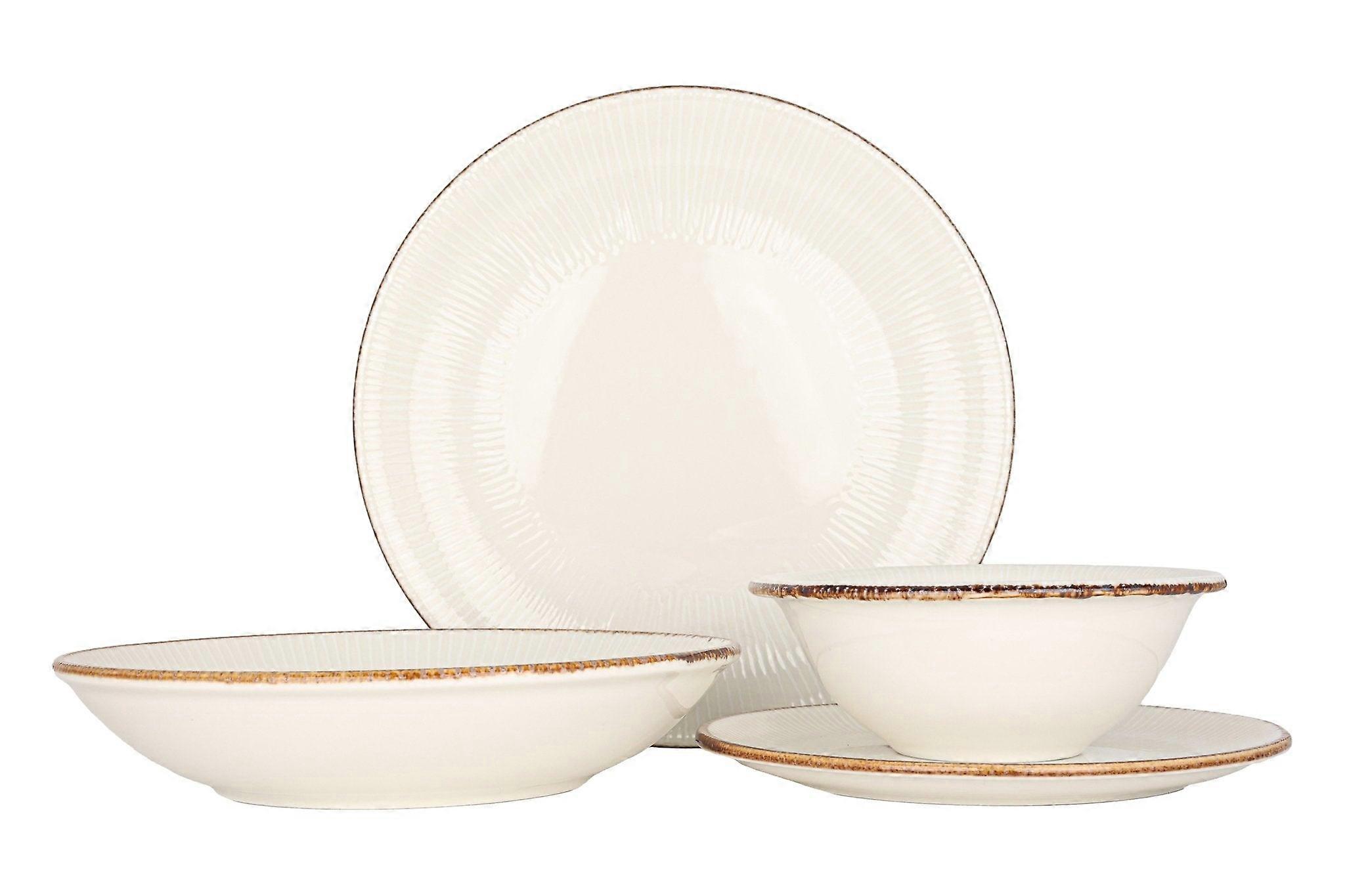 By Bone Dinnerware Set (Medium) - Grace - 24 pieces - 6 persons - Porcelain