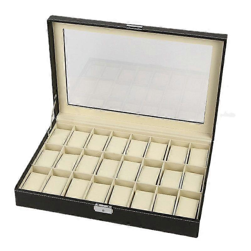 24 Bit PU Leather Watch Storage Box
