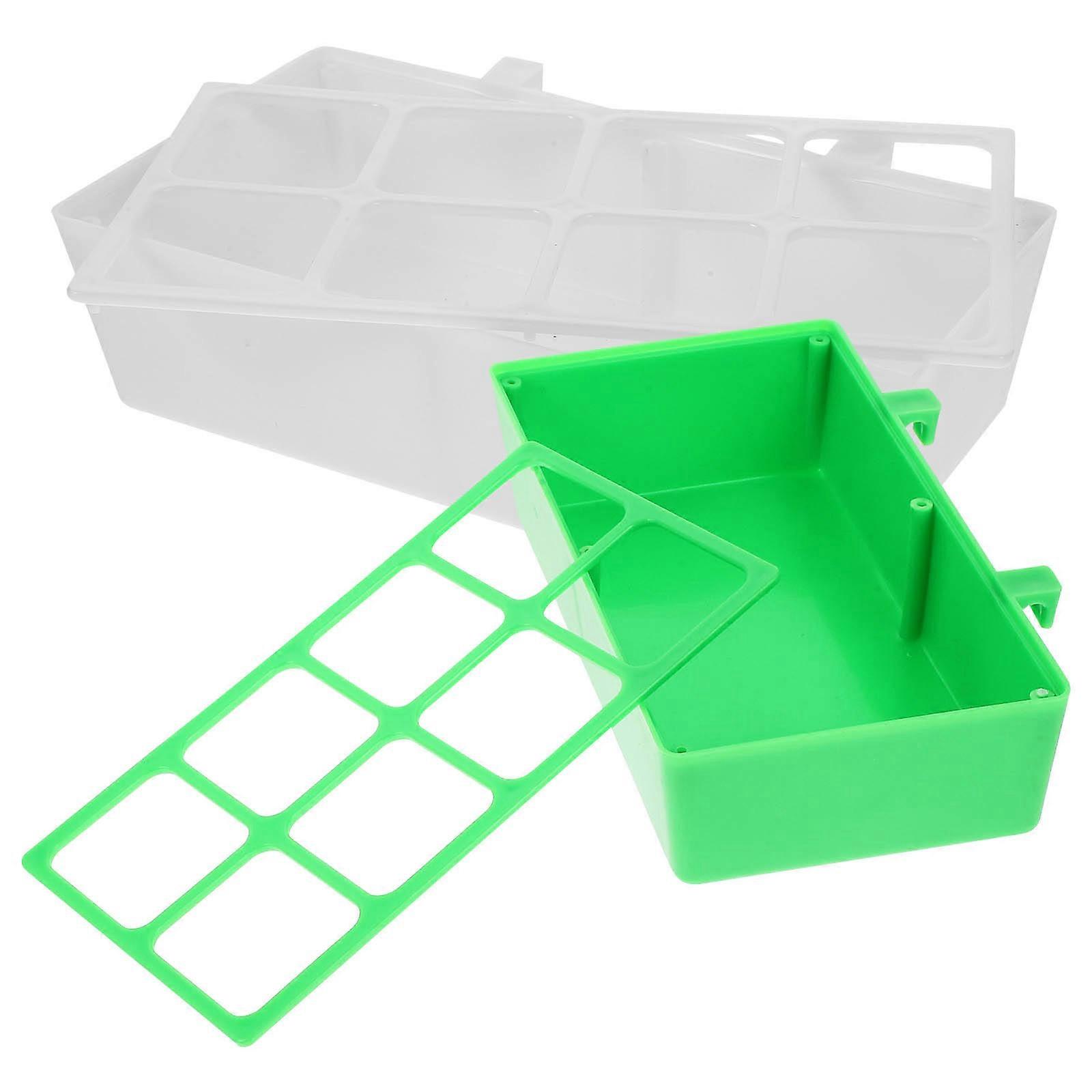 Plastic Bird Feeder Hanging Food Container for Bird Use 2Pcs Assorted Color