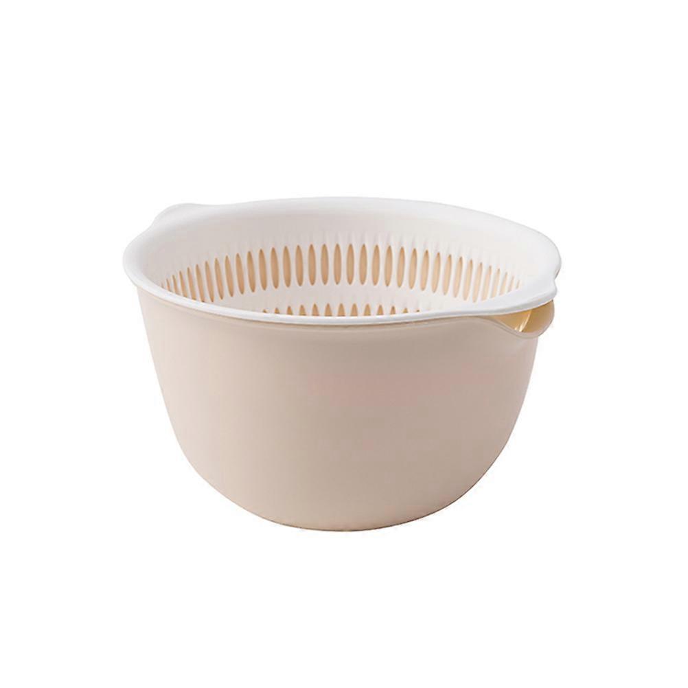 Plastic Colander Double Layer Colander for Washing Use 2Pcs Kitchen Strainer Basket