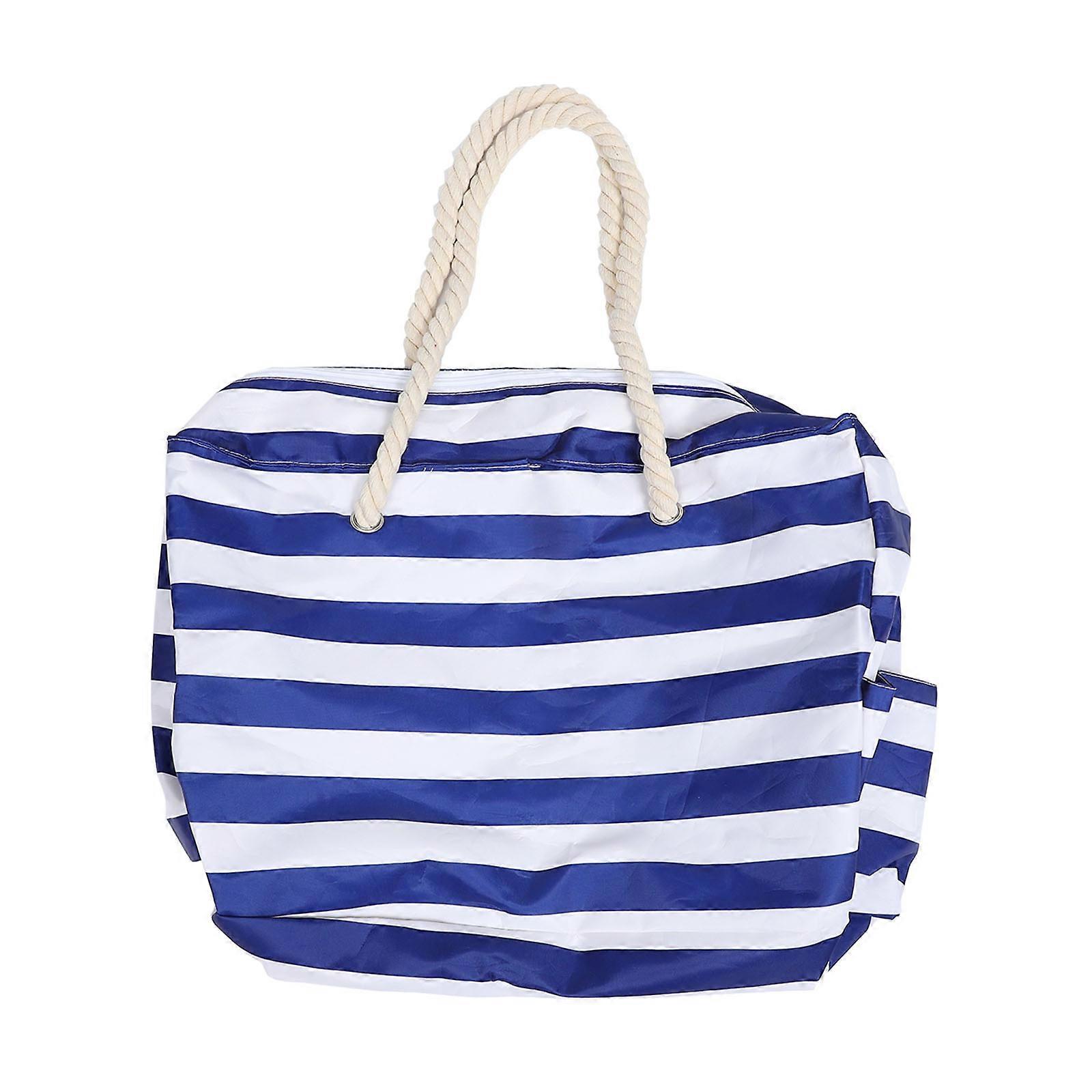 Practical 3Pcs Blue Large Beach Bag for Outdoor Waterproof Use