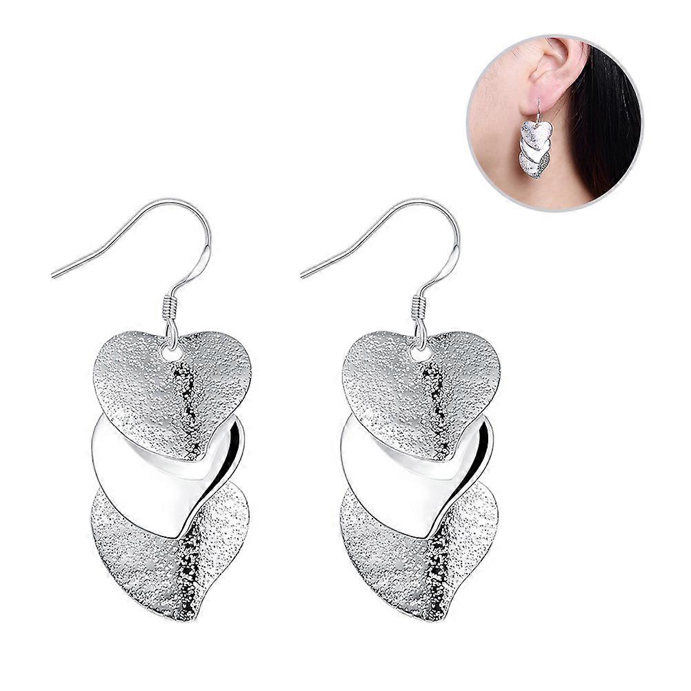 Dangle Earring Silver Plated Heart Style for Wearing Use