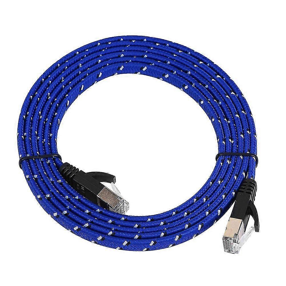 CAT7 RJ45 10Gbps Patch Shielded Lan Network Cable Flat Ethernet Cord 1.8m