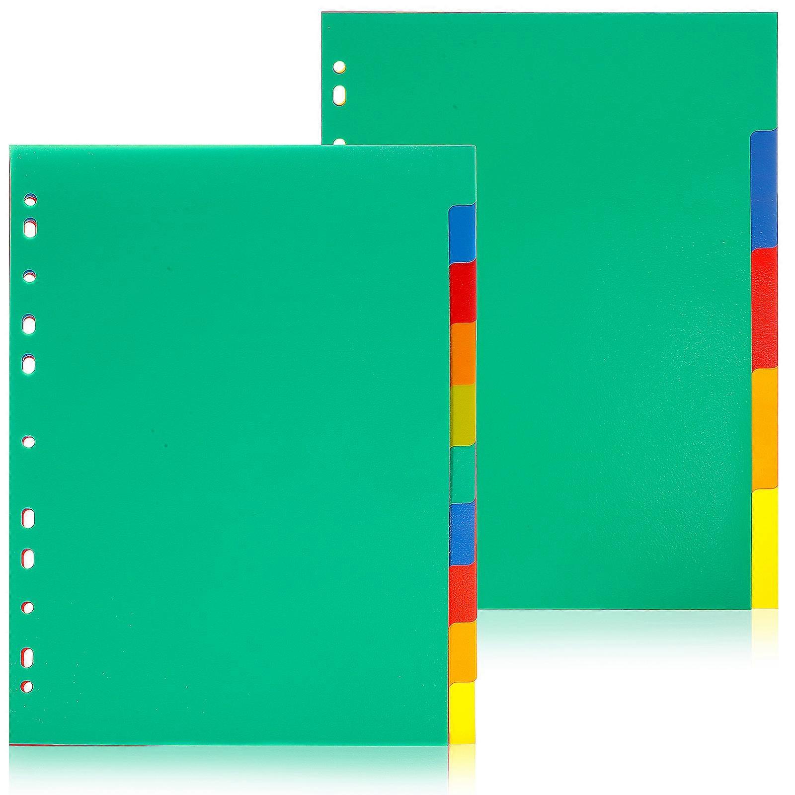 Plastic Classification Page Binder Dividers for Separating Pages 15Pcs Assorted Color