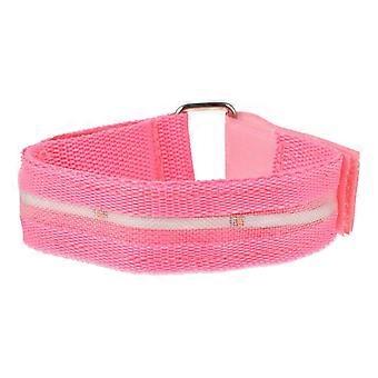 Roze LED-armband voor hardlopen in het donker en buitengebruik