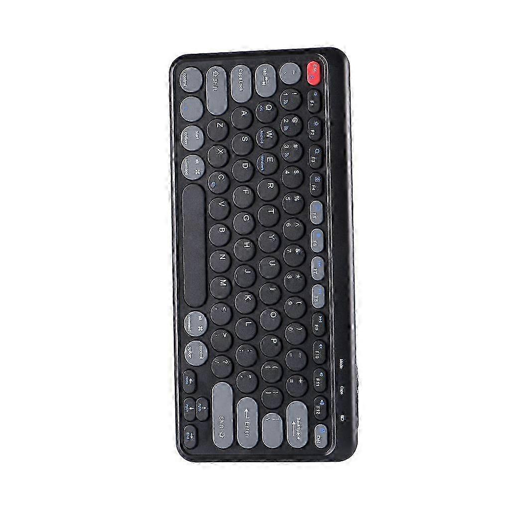 Bluetooth and 2.4G Wireless Keyboard, Compatible with Multiple Devices, 78-Key Compact Ergonomic Design