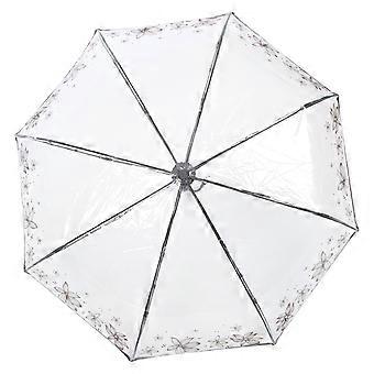 Rain Umbrella Clear Umbrella For Students Size 38.6X38.6X23.2In Simple Style 1Pack