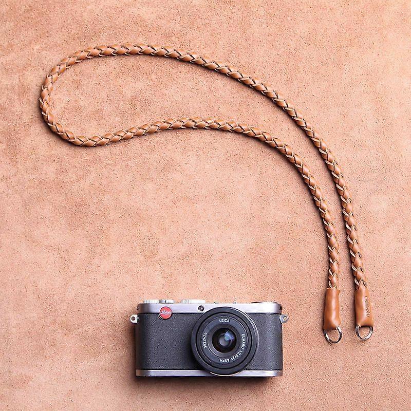 Leather Braided Slr Camera Straps Digital Micro Single Camera Shoulder Strap Round Hole Interface Lanyard