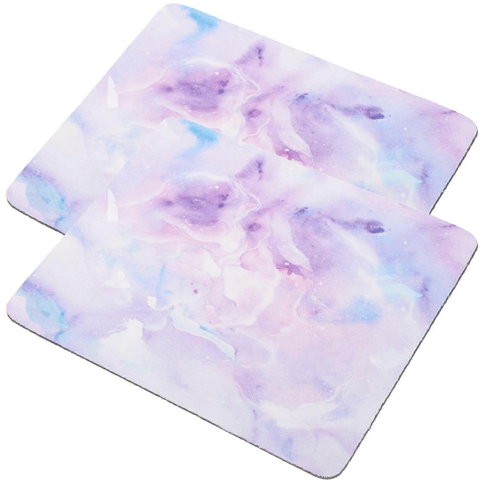 2pcs Gaming Mouse Pads Marble Pattern Mouse Pad Office Desktop Mouse Mat