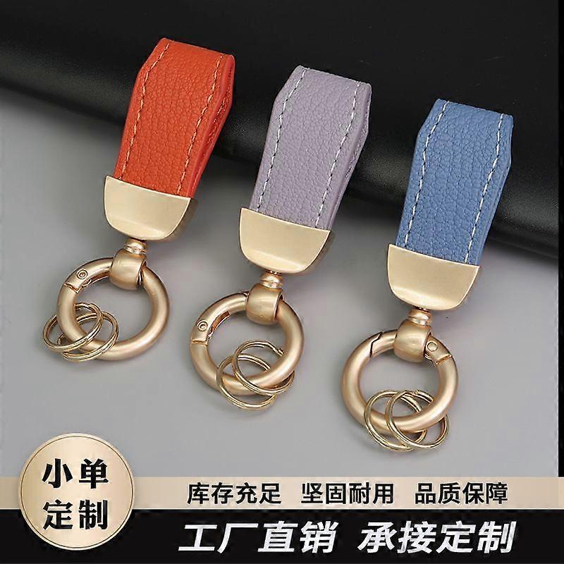 short lamb patterned keychain electroplated with pearl gold trendy