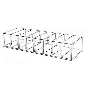 Gennemsigtig akryl makeup stativ 8 rum øjenskygge palette arrangør kosmetisk display holder