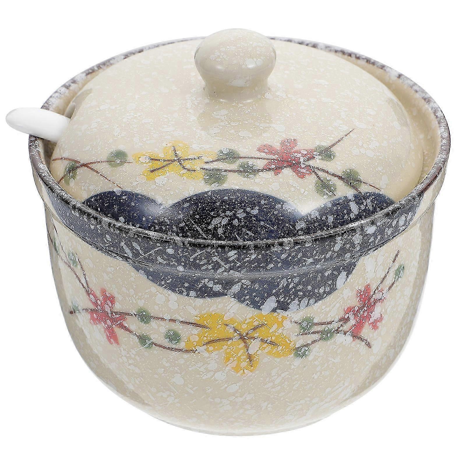 Assorted Color Ceramic Sauce Jar for Practical Storage 1Set