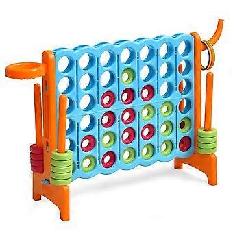 Large 4-in-a-row Jumbo 4-in-a-row Set 84 x 33 x 79 cm Blue + Orange