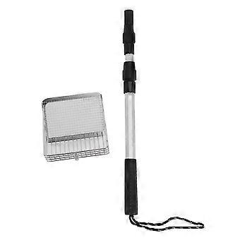 Chicken Poop Scooper Anti Stick Stainless Steel Stretchable Long Handle Sifting Shovel Chicken Coop Accessories Cleaning Tools