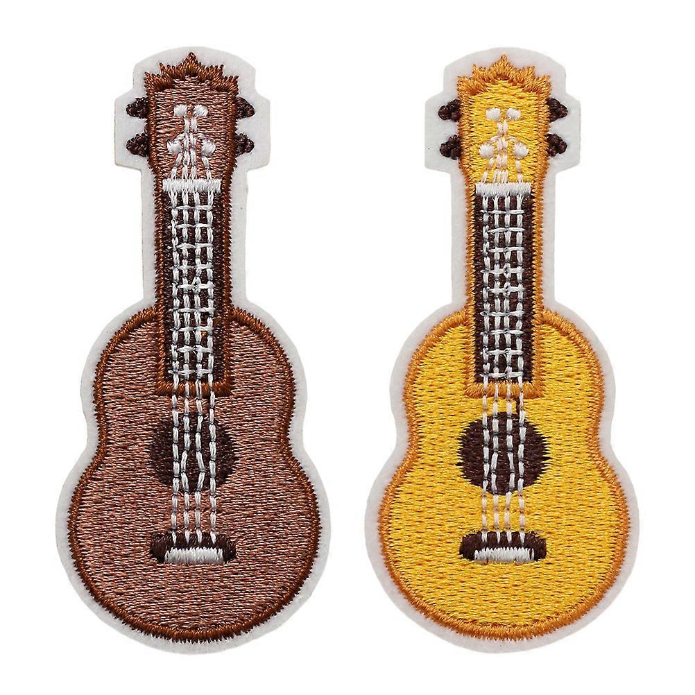 2Pcs Unique Guitar Clothing Patch Creative Sewing Patch Chic Costume Accessory
