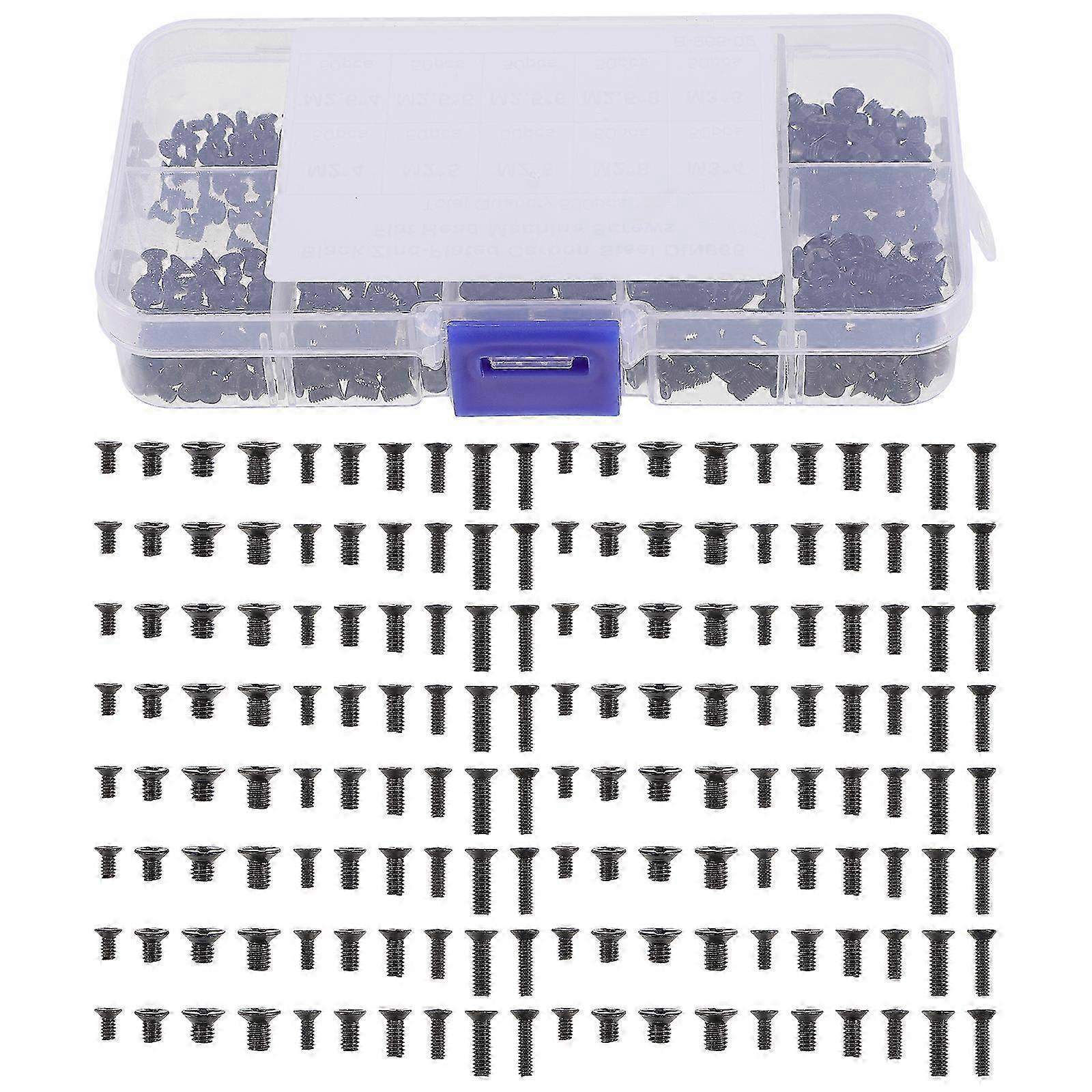1 Set Countersunk Screw Flat Head Caps Screw Laptop Flat Head Tapping Screw