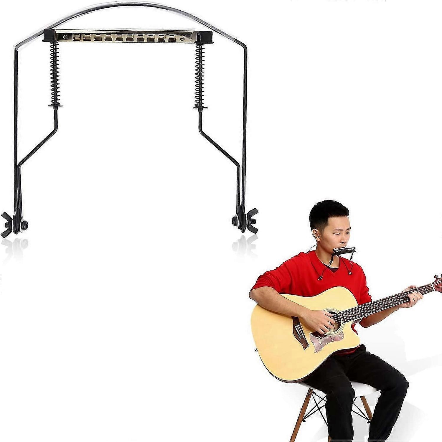 10-hole harmonica bracket, adjustable mouth harmonica neck holder