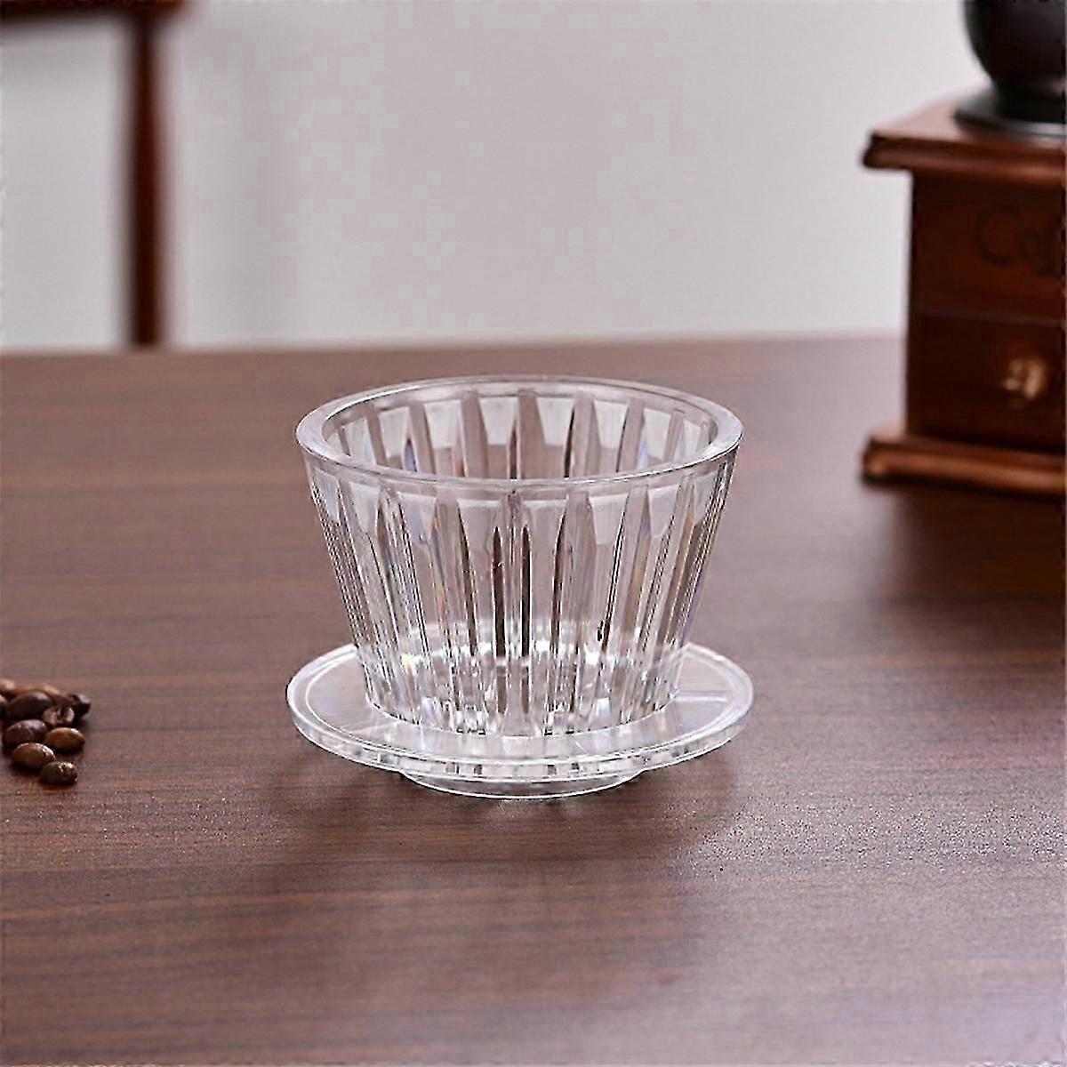 Hand brew coffee filter cup with flat base