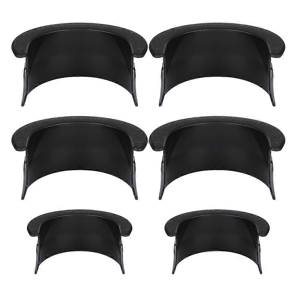 6Pcs Pool Table Pocket Liners for Billiard Table Durable Black ABS Set