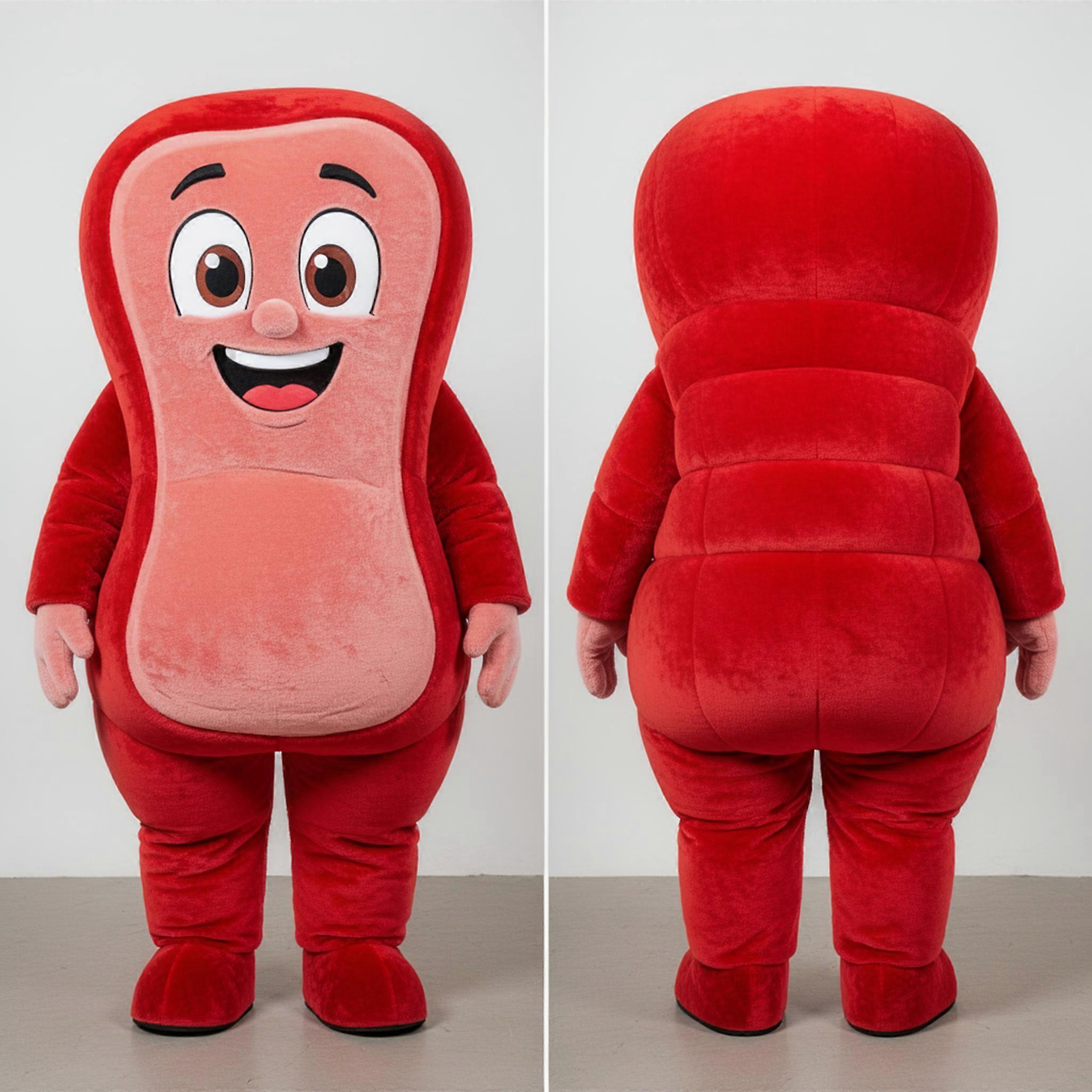 MASTICOT Ruby Red Rounded Corned Beef And Cabbage Mascot