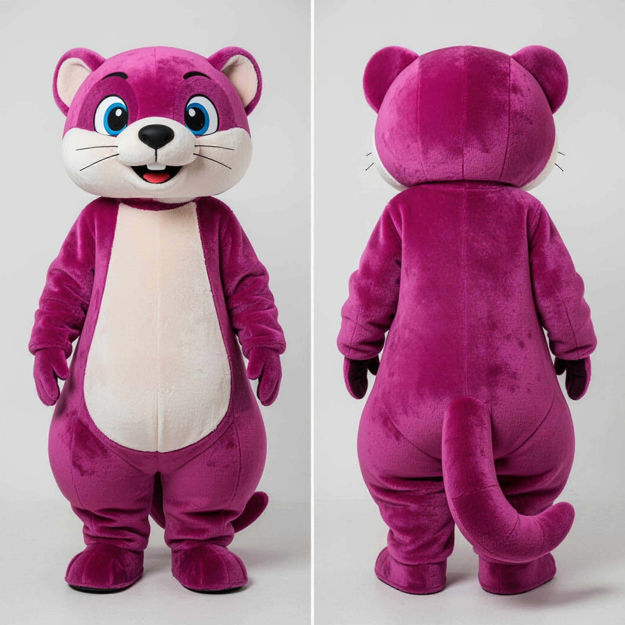 MASTICOT Magenta Plush Ferret Mascot