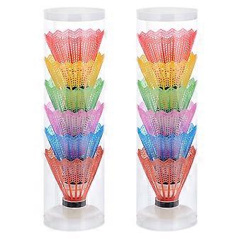 Outdoor Shuttlecocks Plastic Badminton for Exercise 12Pcs Assorted Color Balls