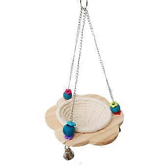 Parrot Swing Stand Wooden Toy for Parrots 3Pcs Set for Playing