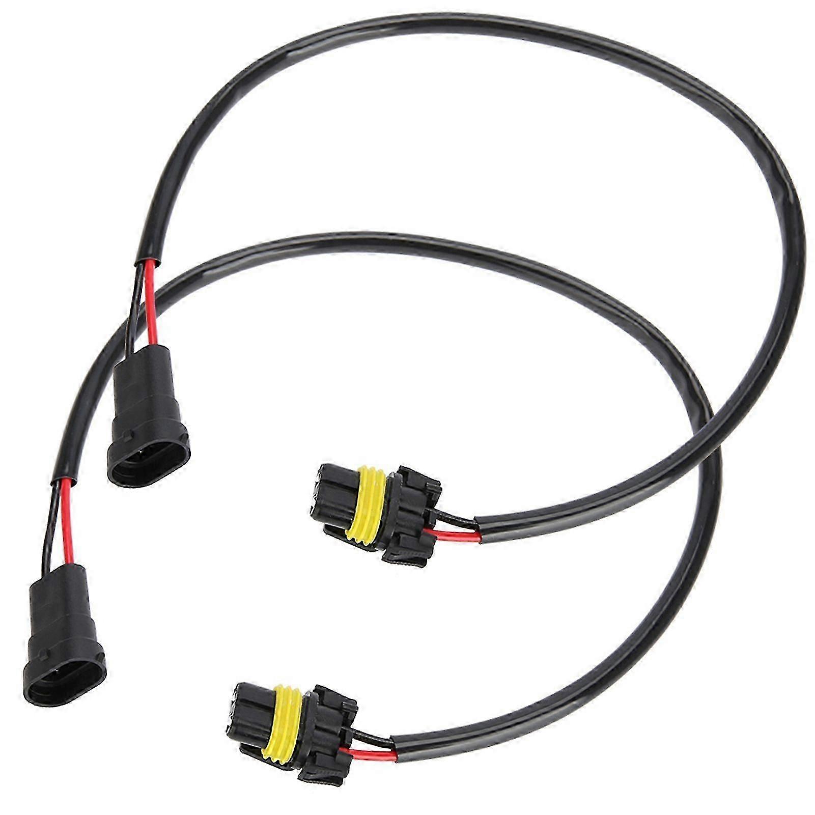 2 Pack H11 9006 Headlight Fog Light Conversion Adapter Connector Cable Sockets